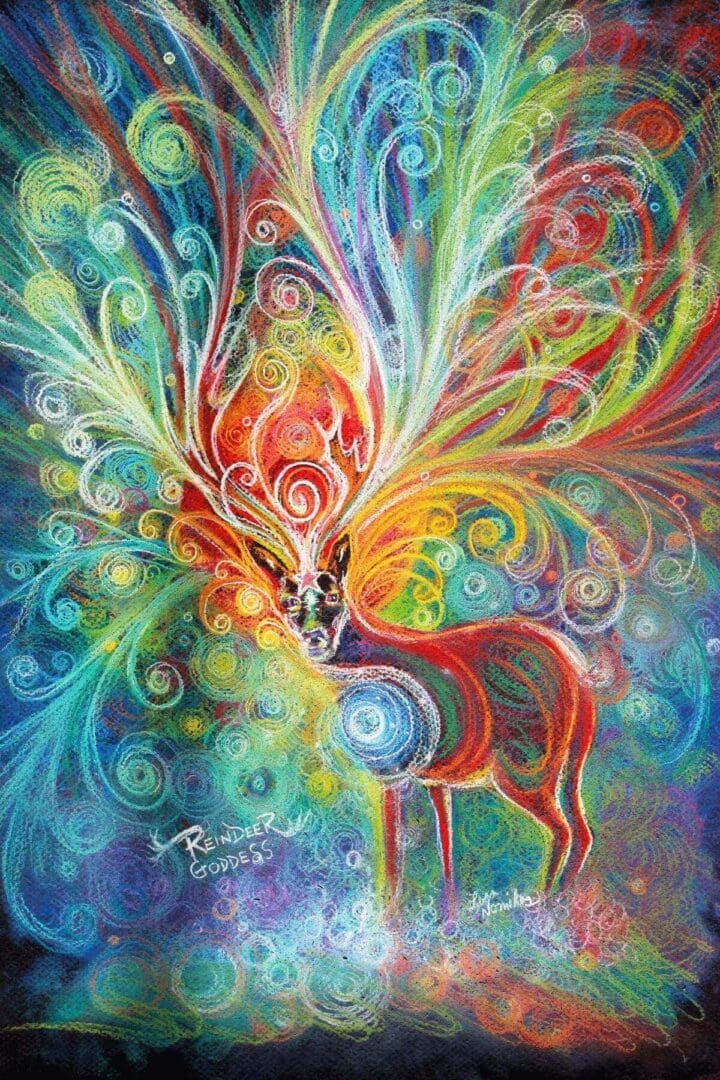 Reindeer Goddess Rozhanitsa – Dream Vision Art - Power Animals & Spirit ...